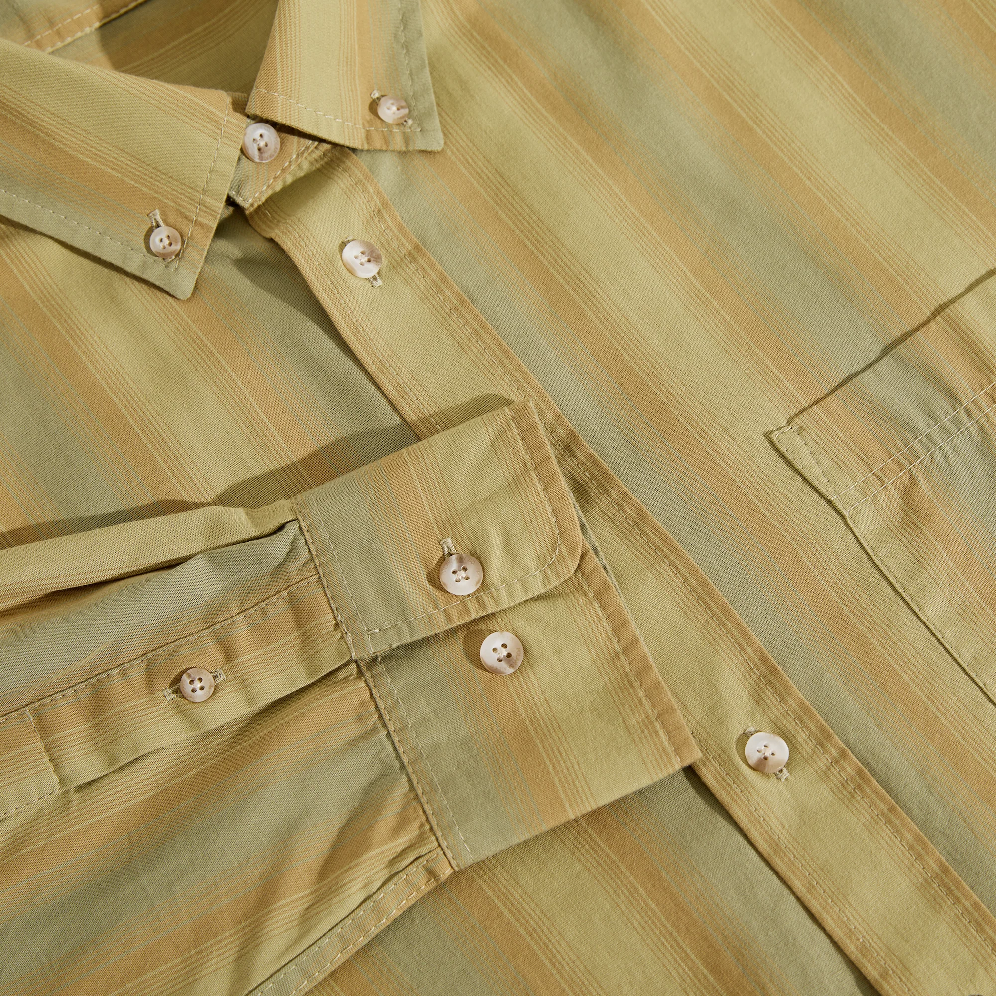 Ben LS Shirt - Green Stripe - Image 3