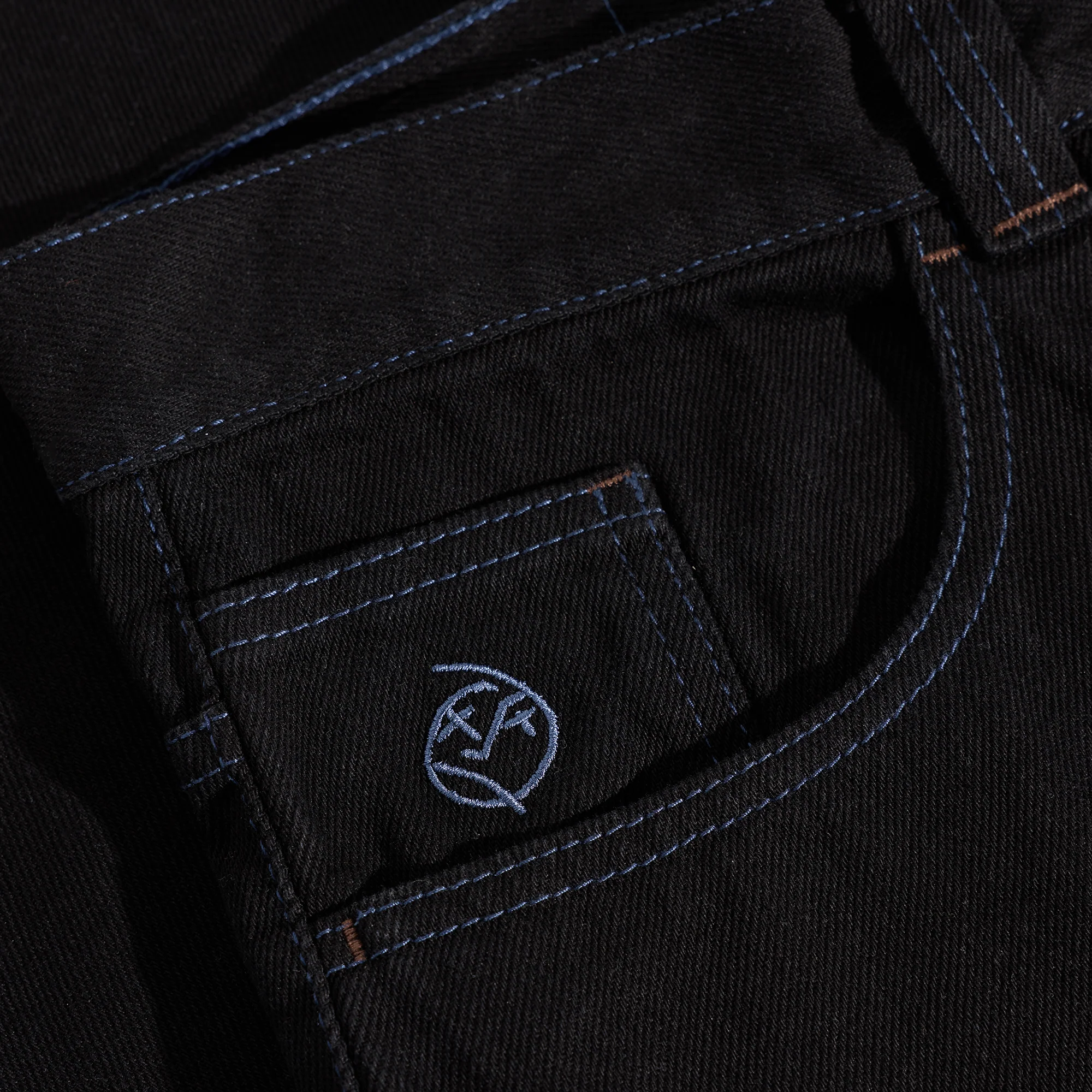Big Boy Pants - Black/Blue Stitching - Image 4