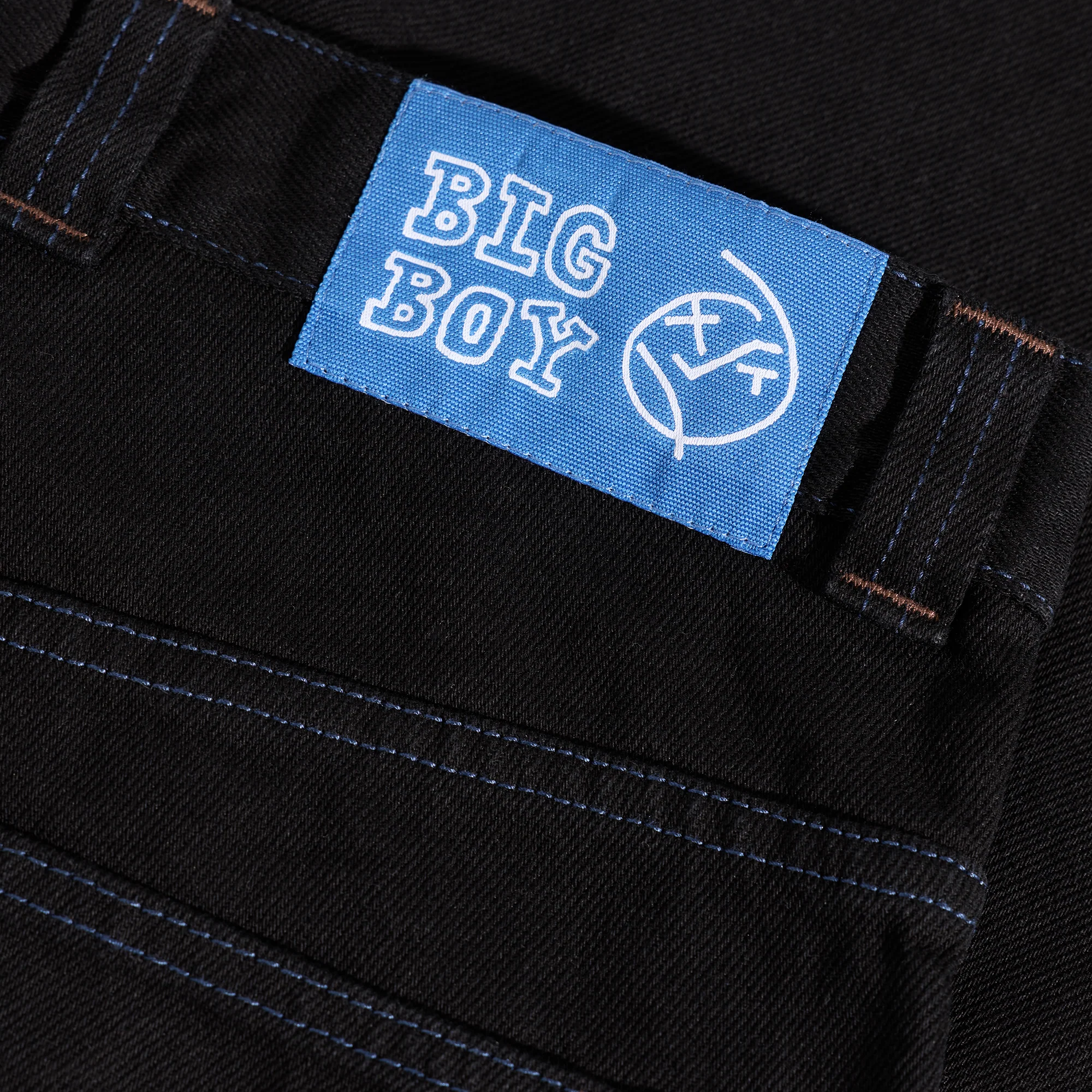 Big Boy Pants - Black/Blue Stitching - Image 5