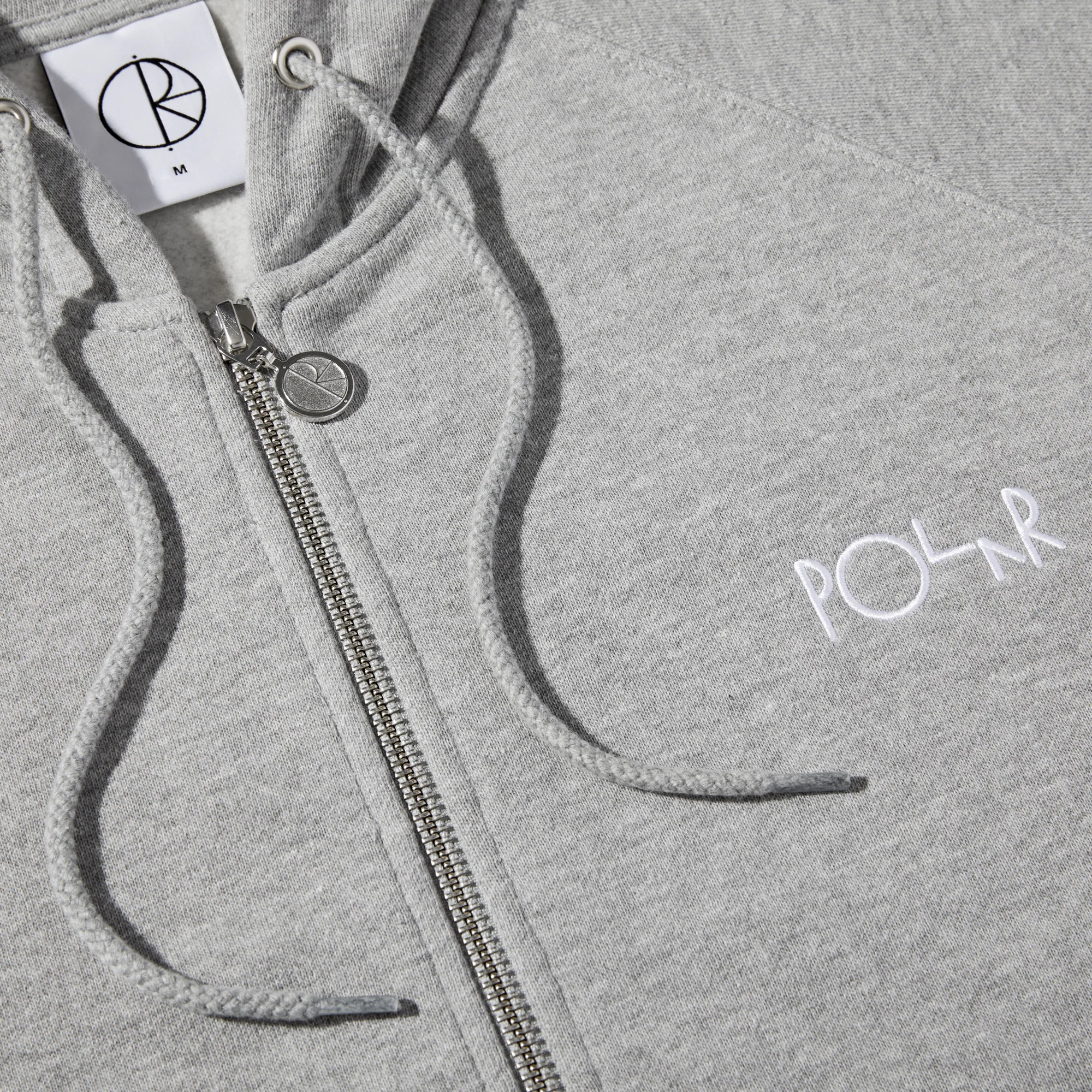 Default Zip Hoodie - Heather Grey - Image 4