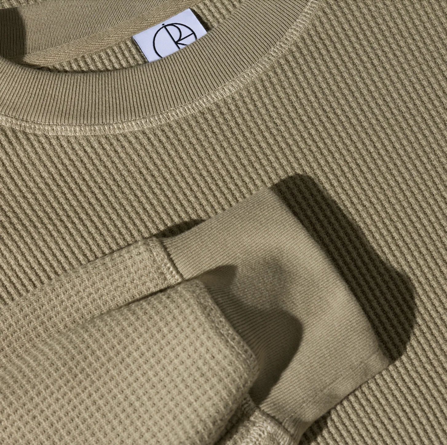 Dylan LS Tee - Khaki Green/Taupe - Image 3