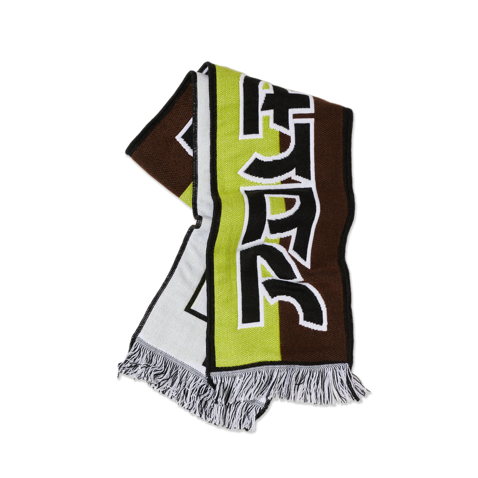 Football Scarf | Squares - Green/Brown