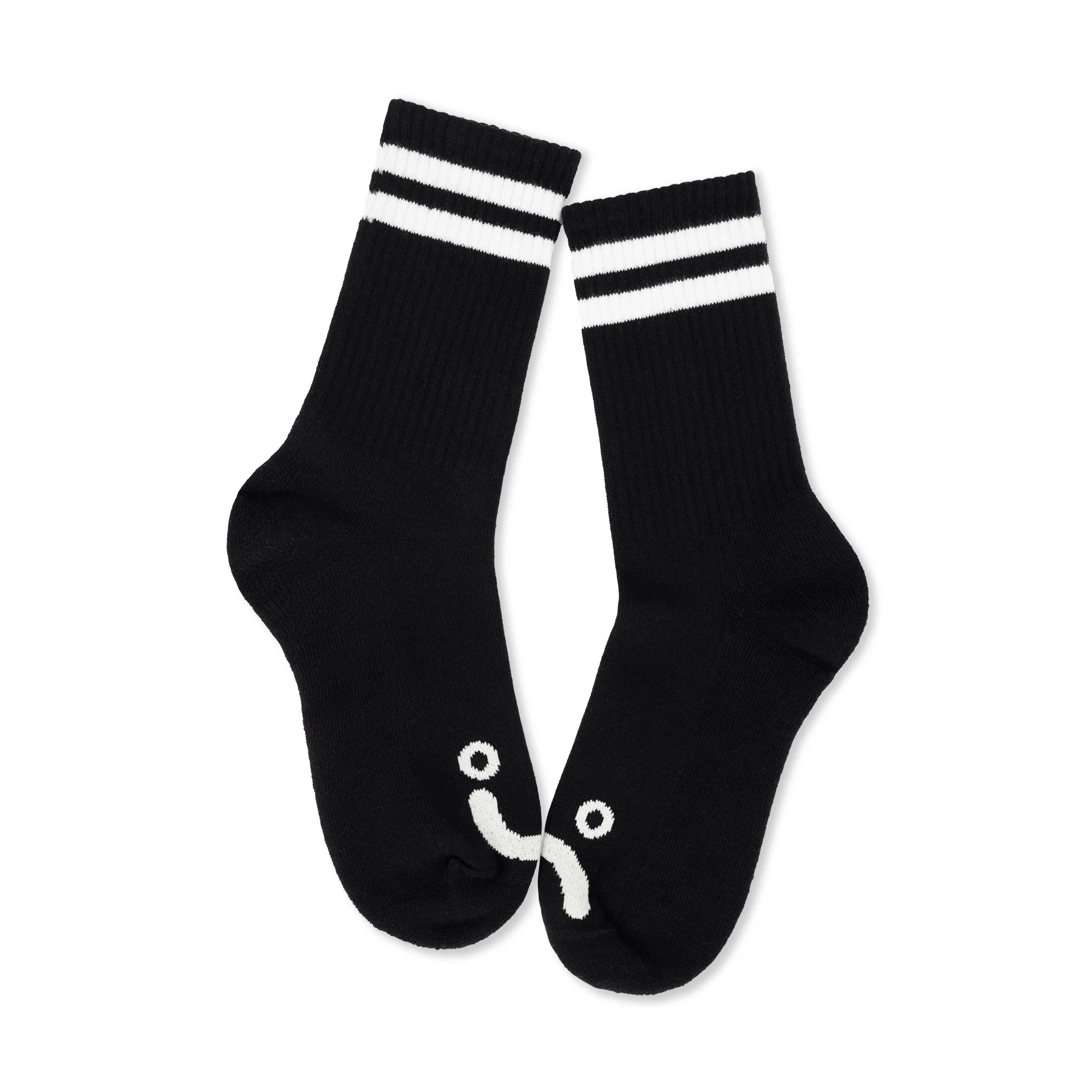 Rib Socks | Happy Sad - Black - Image 2