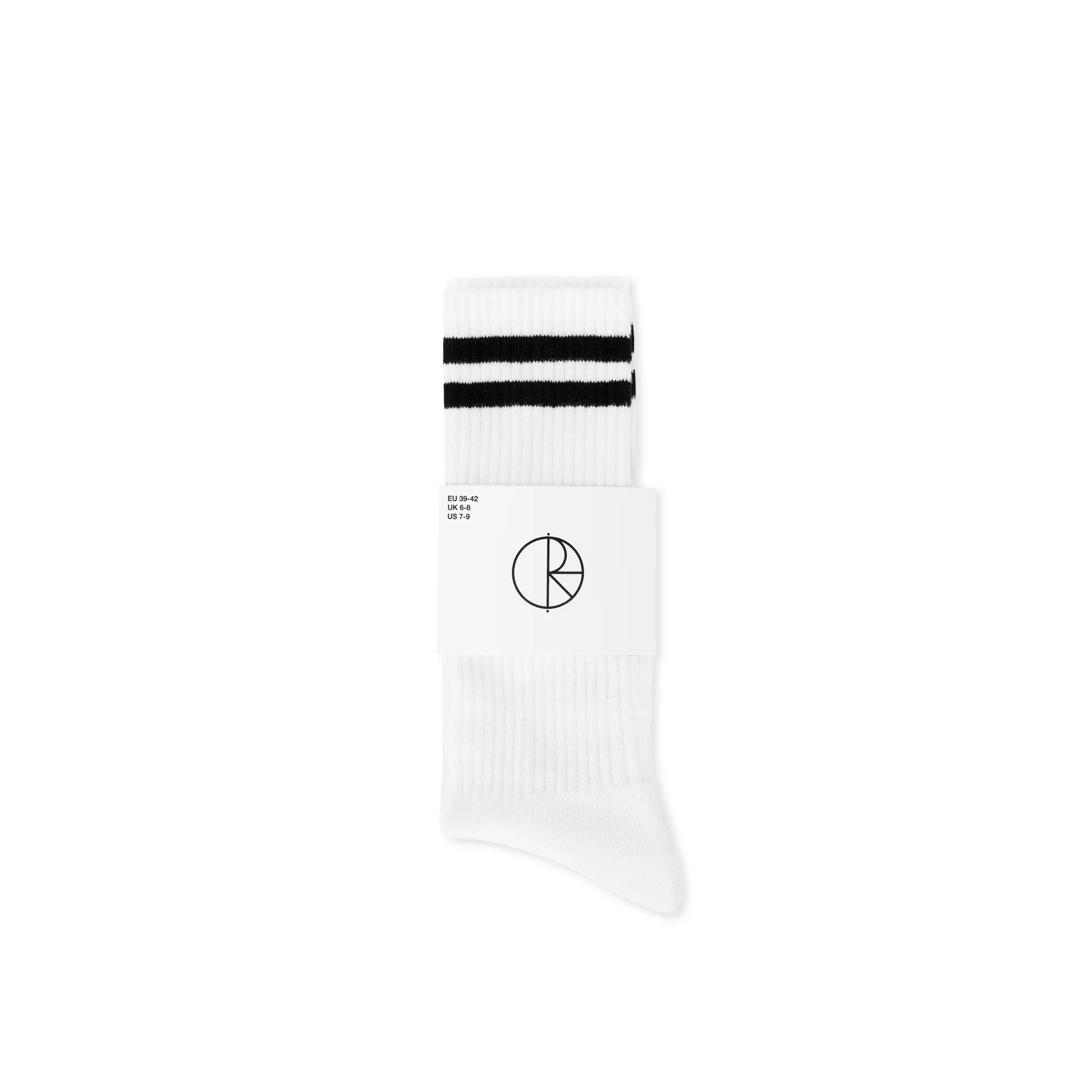 Rib Socks | Long | Happy Sad - White - Image 3