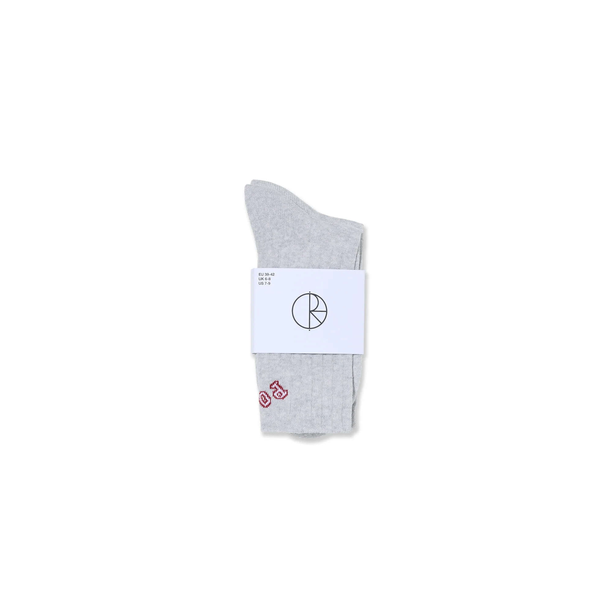 Large Rib Socks | College - Heather Grey - Image 3