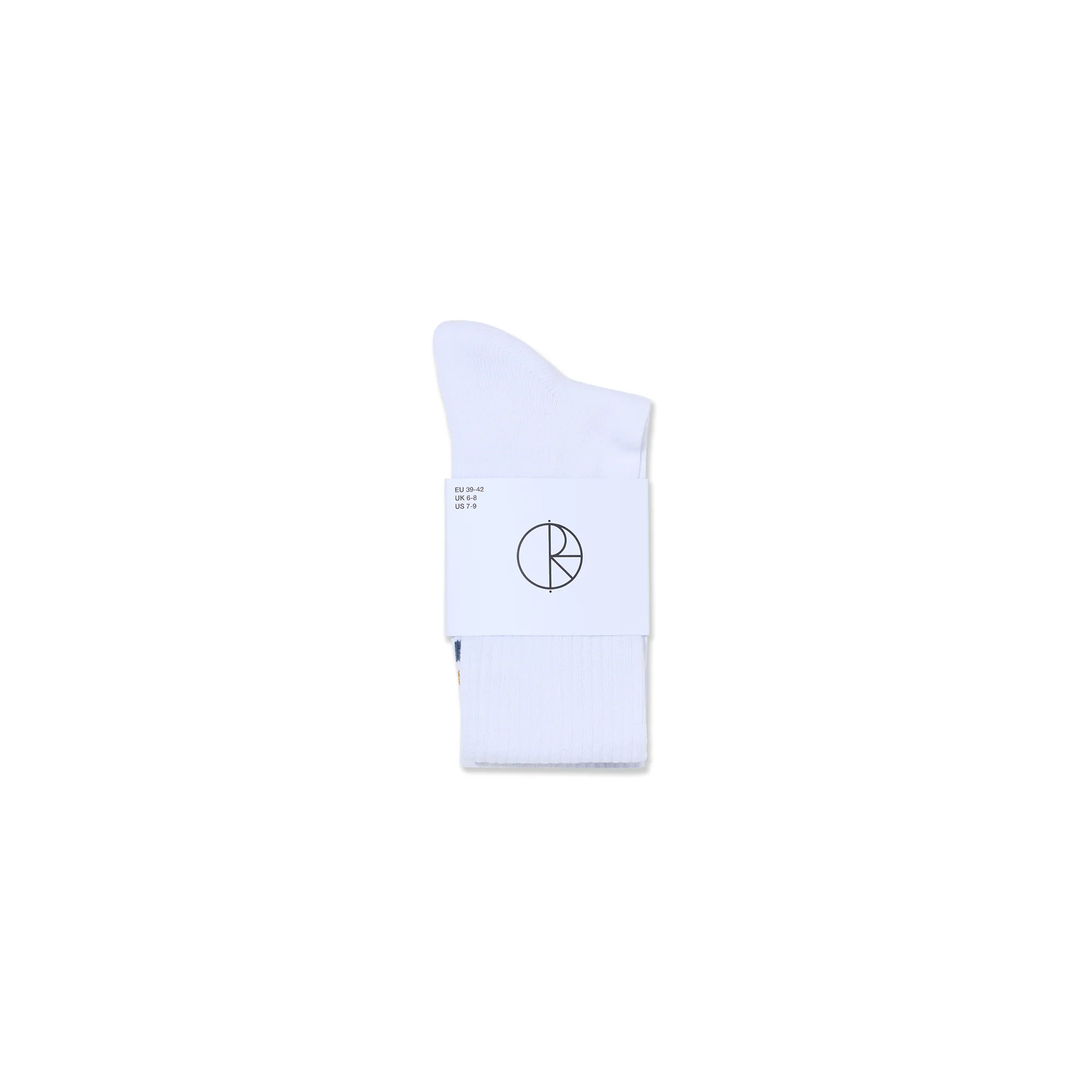 Long Rib Socks | Stripes - White/Caramel/Blue - Image 2
