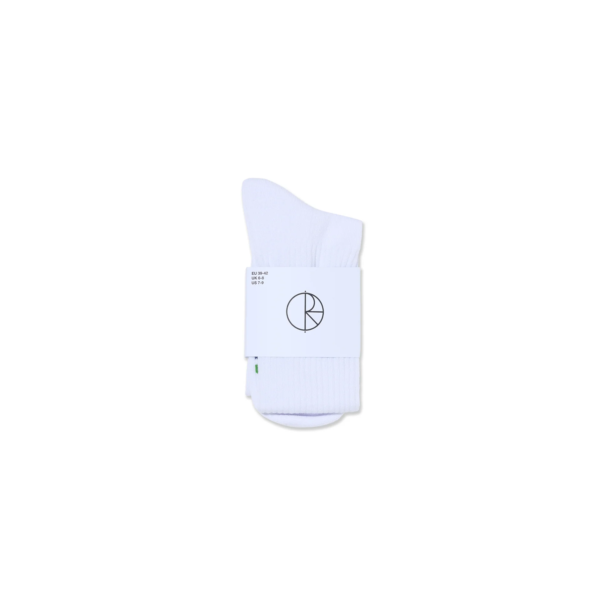 Long Rib Socks | Stripes - White/Green/Blue - Image 2