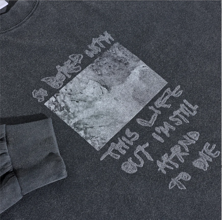 LS Tee | So Bored - Silver Black - Image 3