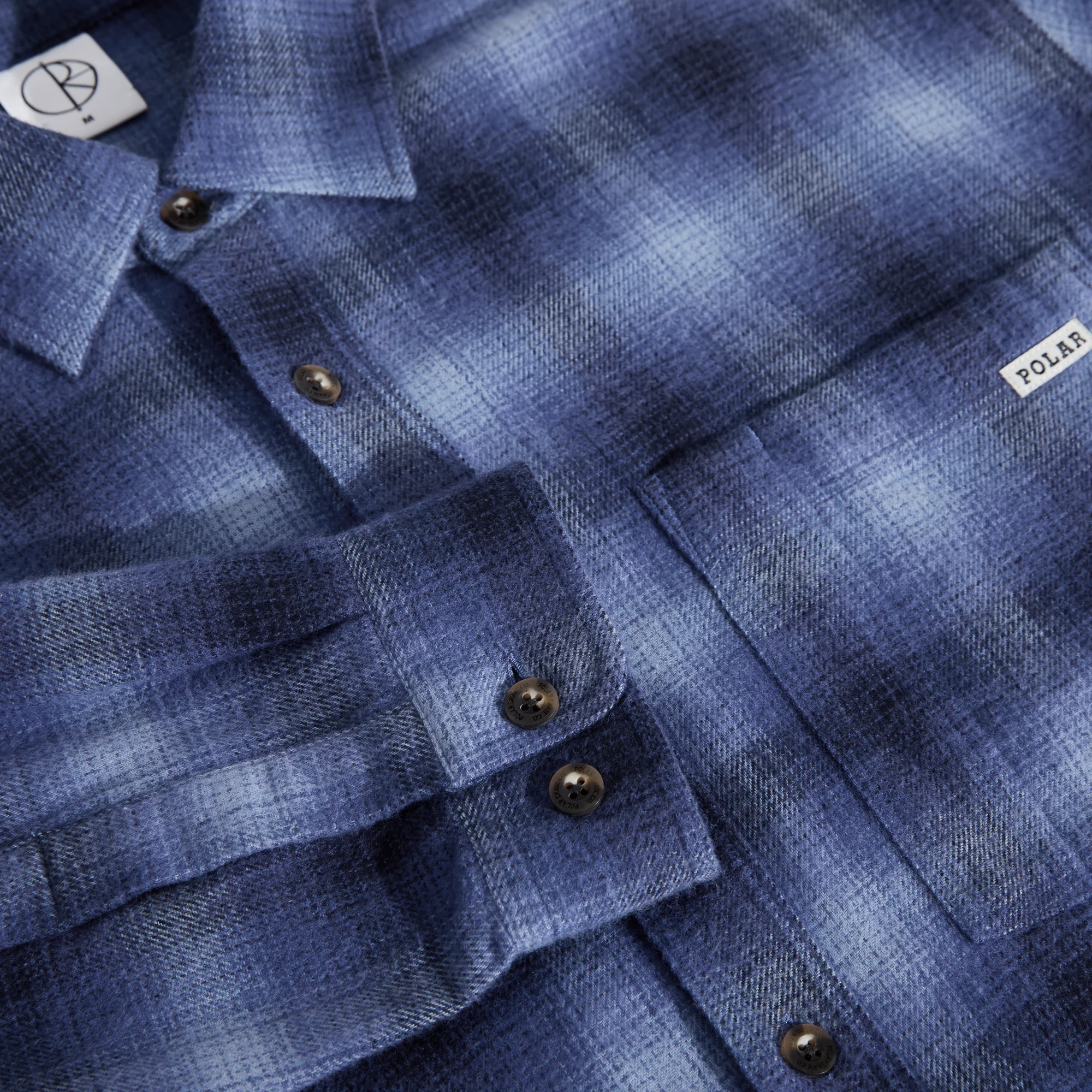 Mitchell LS Shirt | Shadow Check - Blue - Image 3