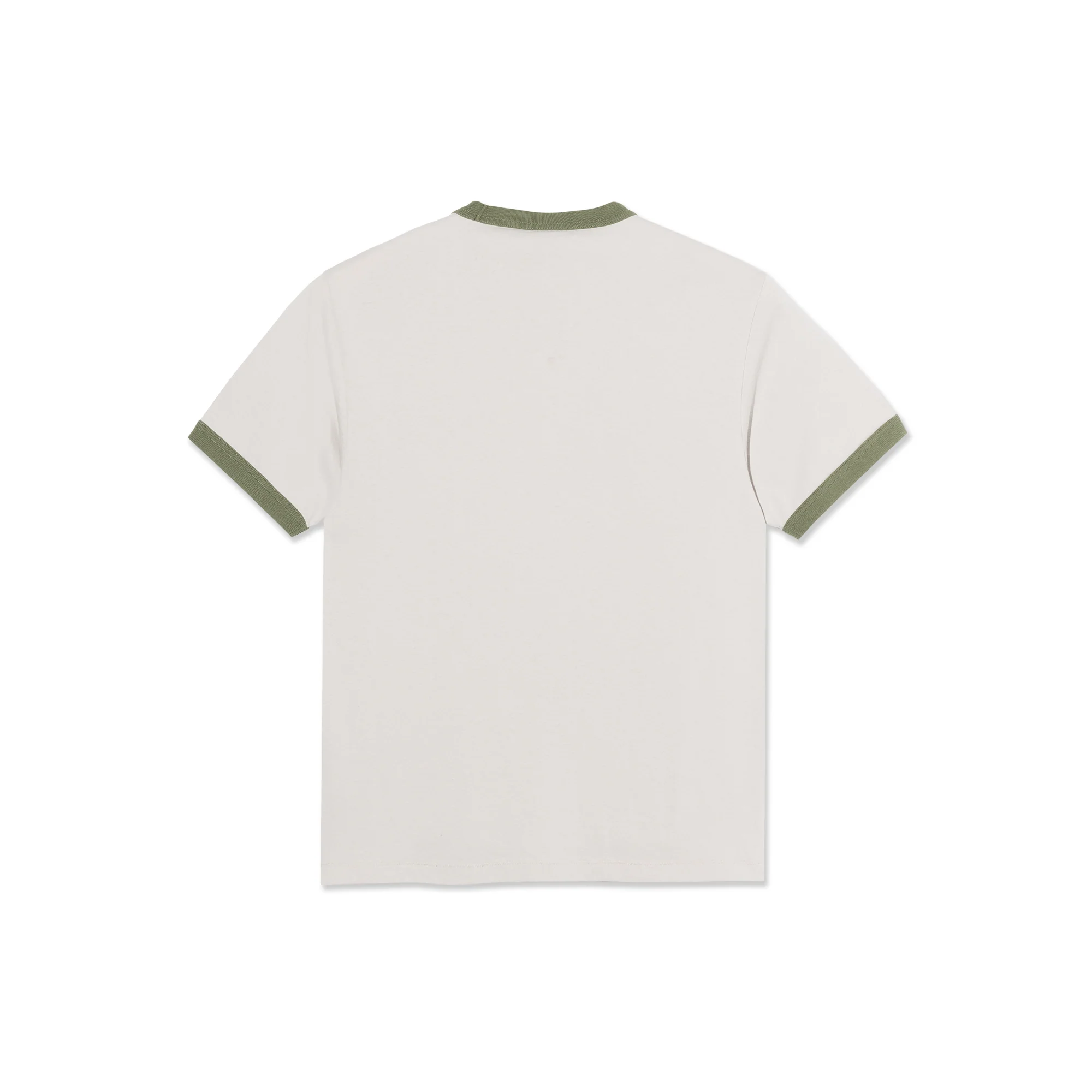 Ringer Tee - Pale Taupe/Army Green - Image 2